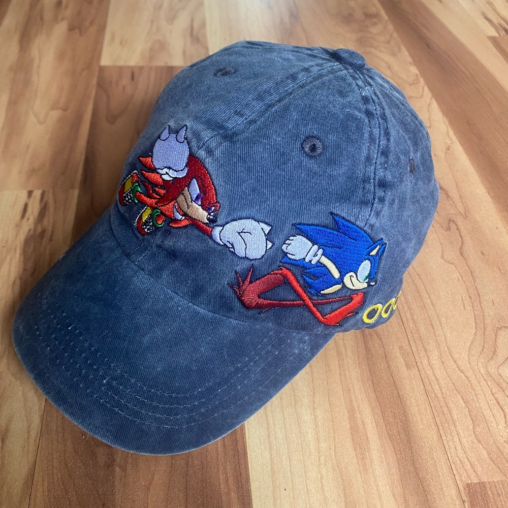 Blue Cap with Sonic Embroidery